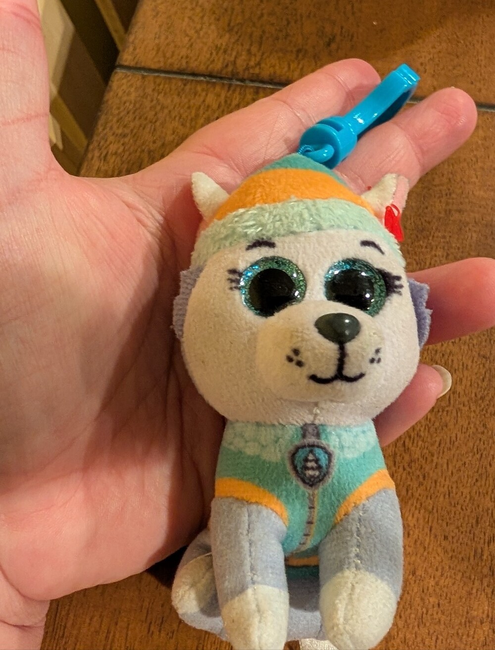 Ty Beanie Boo Mini Everest Paw Patrol Husky Dog Clip Keyring